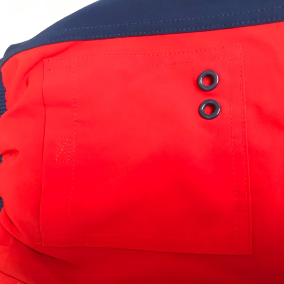 ROOTS Boys Swimsuit Shorts Trunks Size M 7/8 Red and Navy NWT - Picture 7 of 8